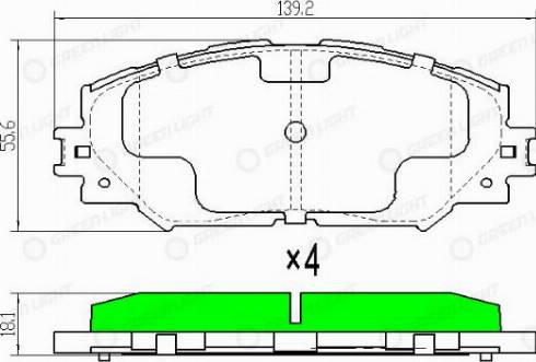 AutomotiveAdriado GLBP0356 - Bremžu uzliku kompl., Disku bremzes adetalas.lv