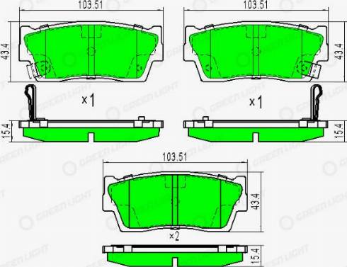 AutomotiveAdriado GLBP0306 - Bremžu uzliku kompl., Disku bremzes adetalas.lv