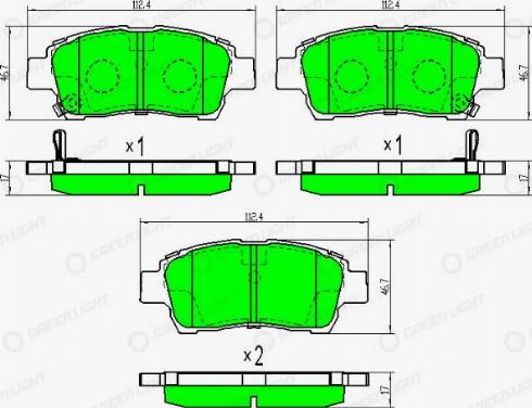 AutomotiveAdriado GLBP0300 - Bremžu uzliku kompl., Disku bremzes adetalas.lv