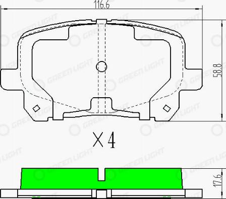 AutomotiveAdriado GLBP0385 - Bremžu uzliku kompl., Disku bremzes adetalas.lv