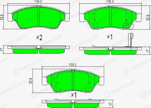 AutomotiveAdriado GLBP0382 - Bremžu uzliku kompl., Disku bremzes adetalas.lv