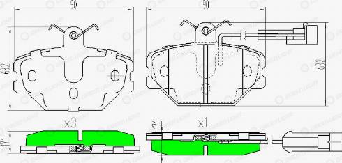 AutomotiveAdriado GLBP0256 - Bremžu uzliku kompl., Disku bremzes adetalas.lv