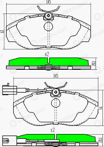 AutomotiveAdriado GLBP0269 - Bremžu uzliku kompl., Disku bremzes adetalas.lv