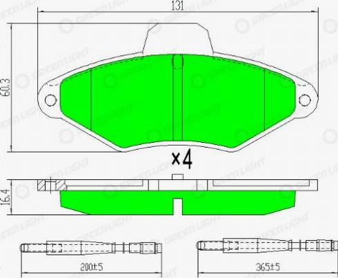 AutomotiveAdriado GLBP0260 - Bremžu uzliku kompl., Disku bremzes adetalas.lv