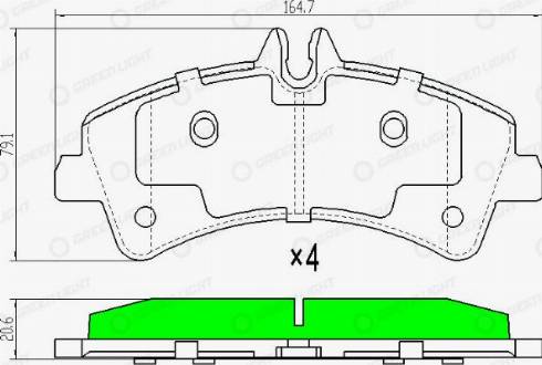 AutomotiveAdriado GLBP0205 - Bremžu uzliku kompl., Disku bremzes adetalas.lv