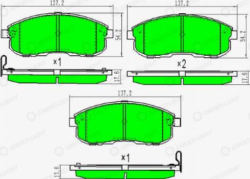 AutomotiveAdriado GLBP0287 - Bremžu uzliku kompl., Disku bremzes adetalas.lv