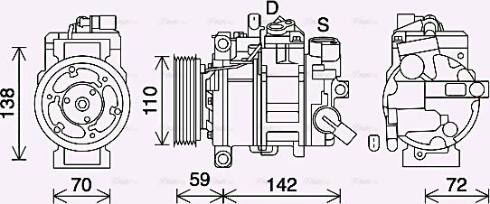 Ava Quality Cooling AIAK411 - Kompresors, Gaisa kond. sistēma adetalas.lv