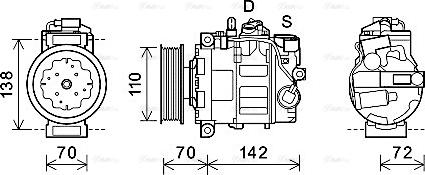 Ava Quality Cooling AIAK381 - Kompresors, Gaisa kond. sistēma adetalas.lv