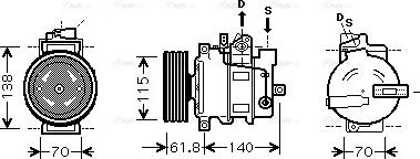 Ava Quality Cooling AIAK263 - Kompresors, Gaisa kond. sistēma adetalas.lv