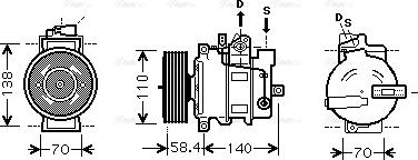 Ava Quality Cooling AI K274 - Kompresors, Gaisa kond. sistēma adetalas.lv