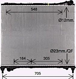 Ava Quality Cooling AU2337 - Radiators, Motora dzesēšanas sistēma adetalas.lv