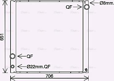 Ava Quality Cooling AU2229 - Radiators, Motora dzesēšanas sistēma adetalas.lv