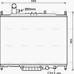 Ava Quality Cooling AUA2225 - Radiators, Motora dzesēšanas sistēma adetalas.lv