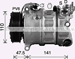 Ava Quality Cooling AUK341 - Kompresors, Gaisa kond. sistēma adetalas.lv