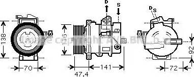 Ava Quality Cooling AU K188 - Kompresors, Gaisa kond. sistēma adetalas.lv