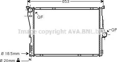 Ava Quality Cooling BWA2289 - Radiators, Motora dzesēšanas sistēma adetalas.lv