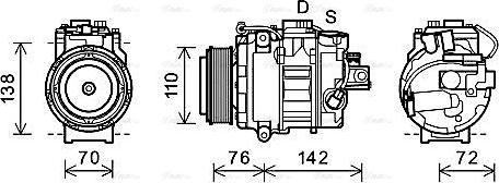 Ava Quality Cooling BWAK419 - Kompresors, Gaisa kond. sistēma adetalas.lv