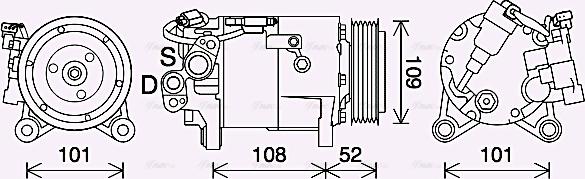 Ava Quality Cooling BWAK566 - Kompresors, Gaisa kond. sistēma adetalas.lv