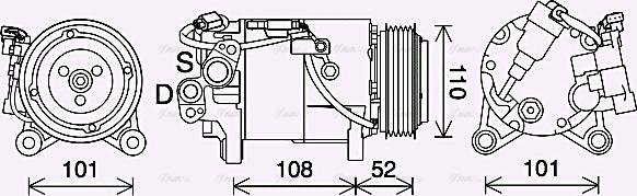 Ava Quality Cooling BWAK567 - Kompresors, Gaisa kond. sistēma adetalas.lv