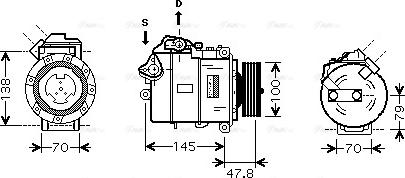 Ava Quality Cooling BW K331 - Kompresors, Gaisa kond. sistēma adetalas.lv