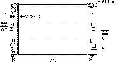 Ava Quality Cooling CNA2079 - Radiators, Motora dzesēšanas sistēma adetalas.lv