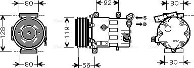 Ava Quality Cooling CN K255 - Kompresors, Gaisa kond. sistēma adetalas.lv