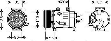 Ava Quality Cooling CNAK256 - Kompresors, Gaisa kond. sistēma adetalas.lv