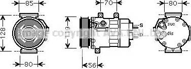 Ava Quality Cooling CN K254 - Kompresors, Gaisa kond. sistēma adetalas.lv