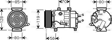 Ava Quality Cooling CN K256 - Kompresors, Gaisa kond. sistēma adetalas.lv