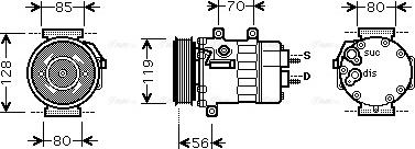 Ava Quality Cooling CN K253 - Kompresors, Gaisa kond. sistēma adetalas.lv