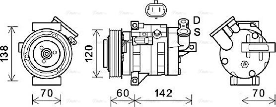 Ava Quality Cooling CTK052 - Kompresors, Gaisa kond. sistēma adetalas.lv