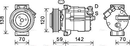 Ava Quality Cooling CTK063 - Kompresors, Gaisa kond. sistēma adetalas.lv