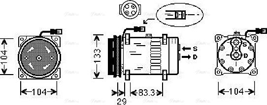 Ava Quality Cooling DFAK026 - Kompresors, Gaisa kond. sistēma adetalas.lv