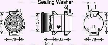 Ava Quality Cooling DWAK091 - Kompresors, Gaisa kond. sistēma adetalas.lv