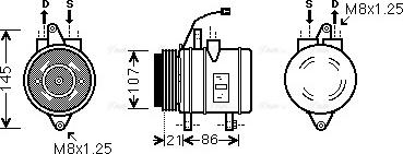 Ava Quality Cooling DWAK079 - Kompresors, Gaisa kond. sistēma adetalas.lv