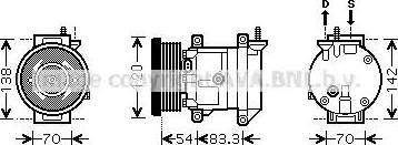 Ava Quality Cooling DW K071 - Kompresors, Gaisa kond. sistēma adetalas.lv