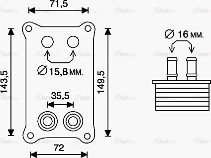 Ava Quality Cooling FD3623 - Eļļas radiators, Motoreļļa adetalas.lv