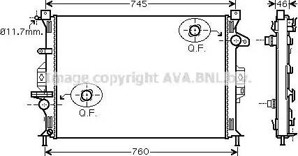 Ava Quality Cooling FD 2421 - Radiators, Motora dzesēšanas sistēma adetalas.lv