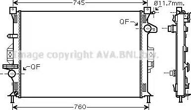 Ava Quality Cooling FD 2422 - Radiators, Motora dzesēšanas sistēma adetalas.lv