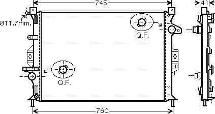 Ava Quality Cooling FDA2424 - Radiators, Motora dzesēšanas sistēma adetalas.lv