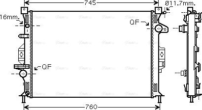 Ava Quality Cooling FDA2425 - Radiators, Motora dzesēšanas sistēma adetalas.lv