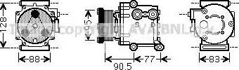 Ava Quality Cooling FD K434 - Kompresors, Gaisa kond. sistēma adetalas.lv