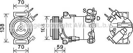 Ava Quality Cooling FDK586 - Kompresors, Gaisa kond. sistēma adetalas.lv