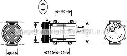 Ava Quality Cooling FD K351 - Kompresors, Gaisa kond. sistēma adetalas.lv