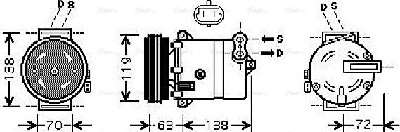 Ava Quality Cooling FTAK334 - Kompresors, Gaisa kond. sistēma adetalas.lv