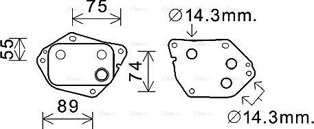 Ava Quality Cooling HY3288 - Eļļas radiators, Motoreļļa adetalas.lv