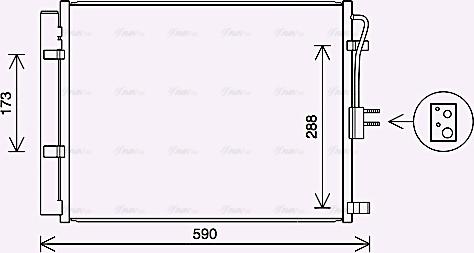 Ava Quality Cooling KA5286D - Kondensators, Gaisa kond. sistēma adetalas.lv