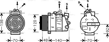 Ava Quality Cooling MS K393 - Kompresors, Gaisa kond. sistēma adetalas.lv