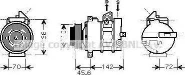 Ava Quality Cooling MS K438 - Kompresors, Gaisa kond. sistēma adetalas.lv