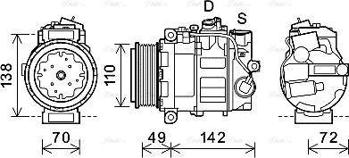 Ava Quality Cooling MSK644 - Kompresors, Gaisa kond. sistēma adetalas.lv